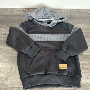Boy’s Black and Gray Hooded Sweater